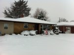 Our house with snow and ice