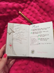 The sketch on the left was inspired by a post on Pinterest.